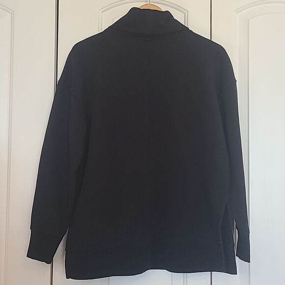 Athleta 24/7 Funnel Neck Sweatshirt Black Size S - Picture 6 of 13